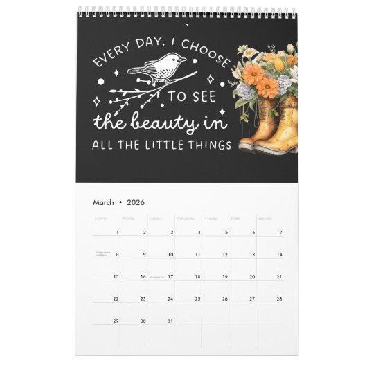 Calendrier Affirmations positives (Mar 2026)