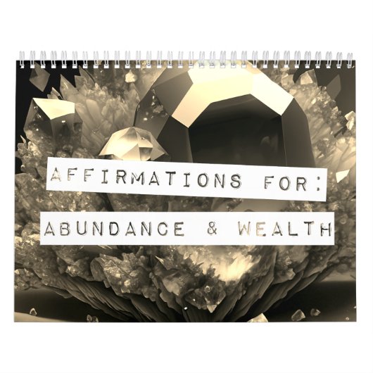 Calendrier Affirmations positives Abondance en cristal de pie (Protection)