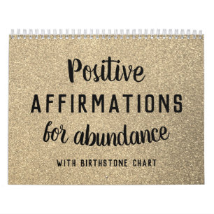 Calendrier Affirmations positives Parties scintillant de pier