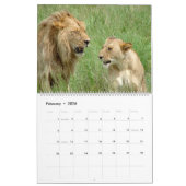 Calendrier africain de FAUNE de safari (Deux-Page) (Feb 2026)
