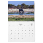 Calendrier africain de safari (Mar 2027)