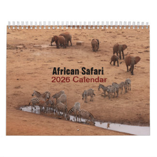 Calendrier African Animals 2026 Calendar
