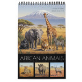 Calendrier African Animals Calendar 2026 / African Wildlife (Protection)