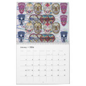 Calendrier African Masks (Jan 2026)