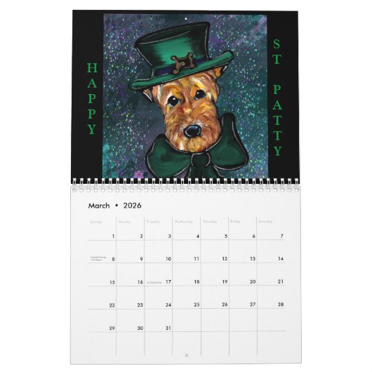 CALENDRIER AIREDALE TERRIER 2026 (Mar 2026)