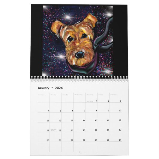 CALENDRIER AIREDALE TERRIER 2026 (Jan 2026)