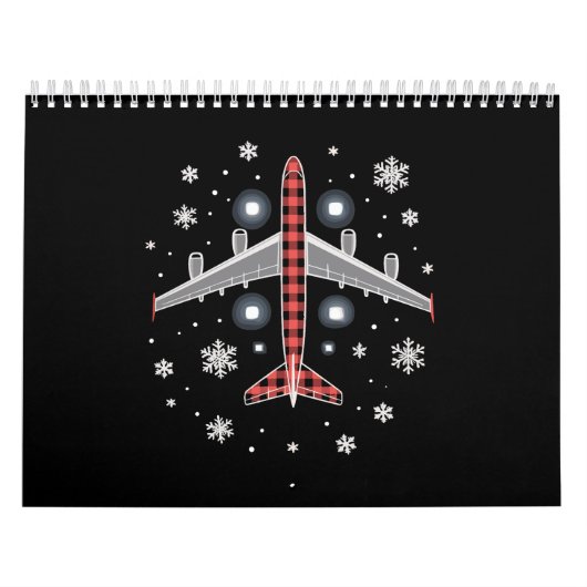 Calendrier Airplane Plaid Christmas Pilot (Protection)