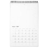 Calendrier ajouter son propre design 11" x 7" Simple Page Pet (Mar 2027)