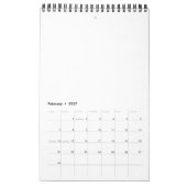 Calendrier ajouter son propre design 11" x 7" Simple Page Pet (Feb 2027)