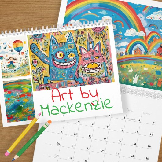 Calendrier Ajouter votre art pour enfants personnalisé