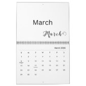 Calendrier Ajoutez vos images 12 mois de précieux souvenirs (Mar 2026)