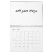Calendrier ajoutez votre conception (Mar 2027)