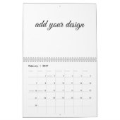 Calendrier ajoutez votre conception (Feb 2027)