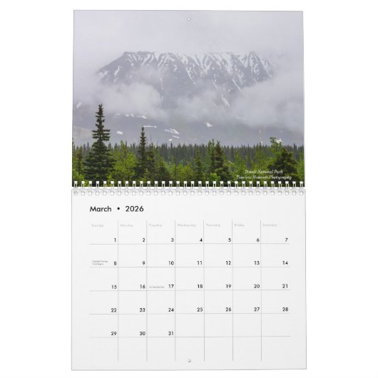 Calendrier Alaska (Mar 2026)