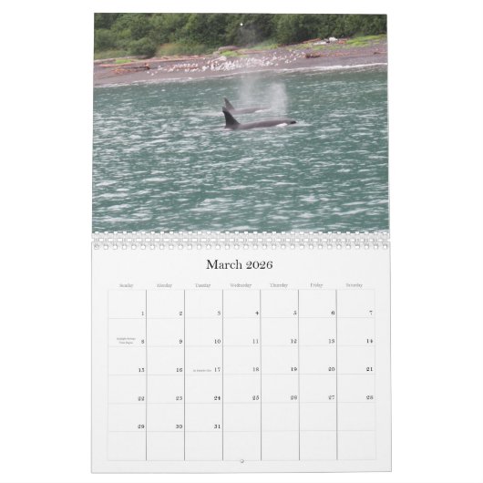 Calendrier Alaska 2025 (Mar 2026)