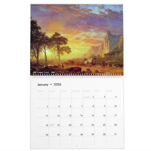 Calendrier Albert Bierstadt (Jan 2026)