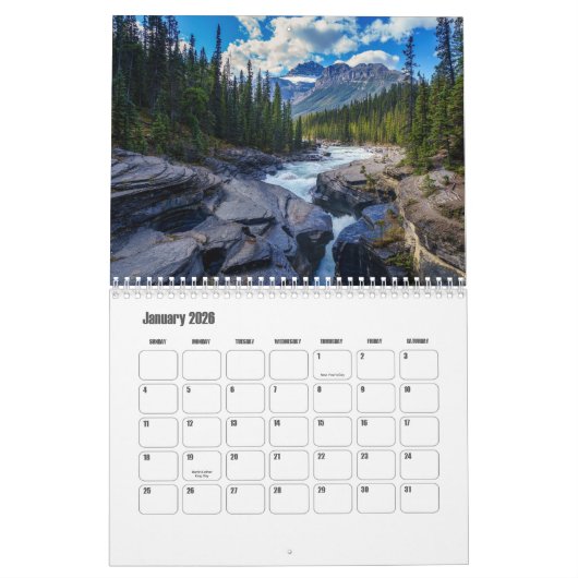Calendrier Alberta-Canada (Jan 2026)