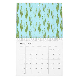 Calendrier Algues vertes plantes océaniques amoureux de la na