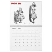 Calendrier Alice au pays des merveilles, l'année dans les (Jan 2026)