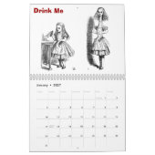 Calendrier Alice au pays des merveilles, l'année dans les (Jan 2027)