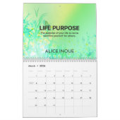 Calendrier Alice Inoue Life Guidance 2025 (Mar 2026)