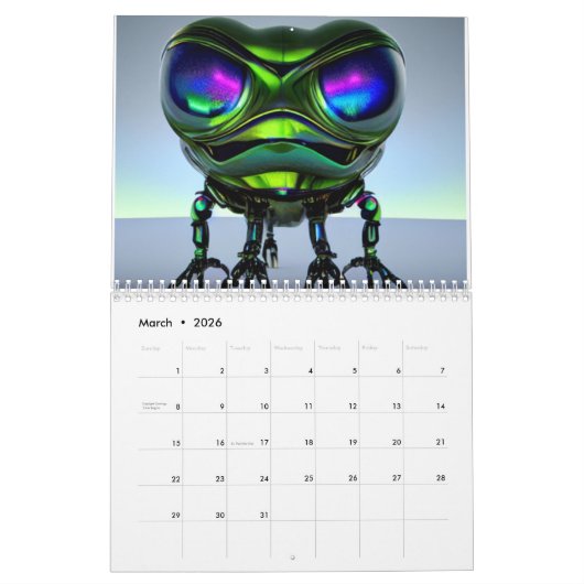 Calendrier Alien (Mar 2026)
