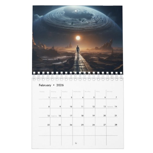 Calendrier Alien 2025 OVNI (Feb 2026)