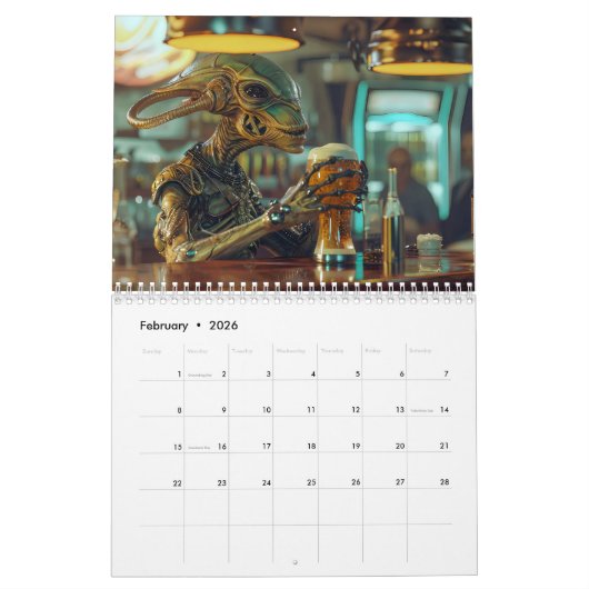 Calendrier Alien Earth Tour – A Year of Extraterrestrial Adve (Feb 2026)