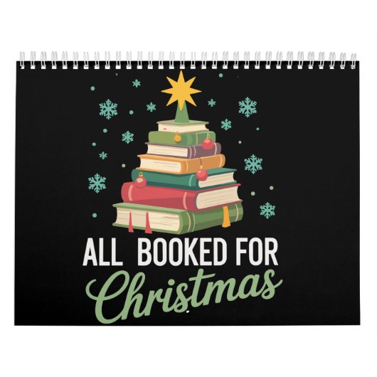Calendrier All Booked For Christmas Tree Books Teacher Xmas (Protection)