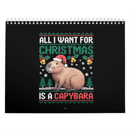 Calendrier All I Want For Christmas Is A Capybara Animal Gift (Protection)