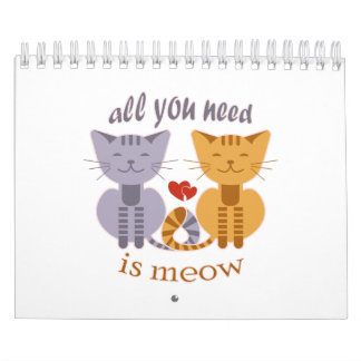 Calendrier All you need is meow Valentine cats