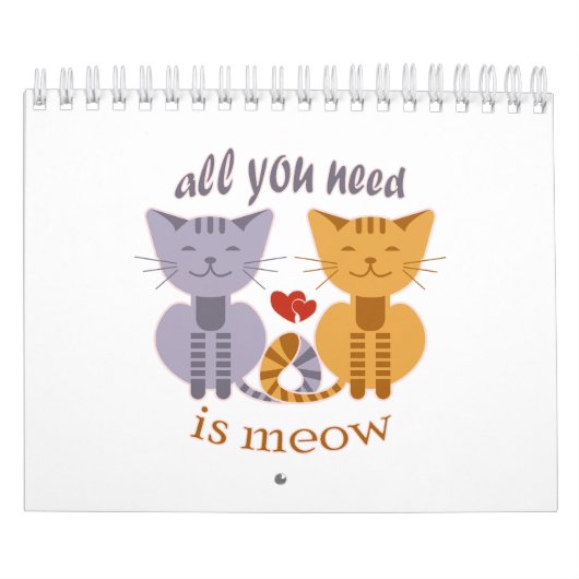 Calendrier All you need is meow Valentine cats (Protection)