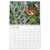 Calendrier Aloha Honeys Hula Girl Hawaiian Floral (Mar 2026)