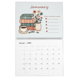Calendrier Amateurs de livres avec liste de livres