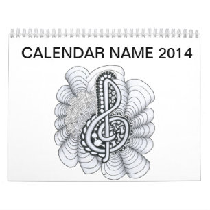 Calendrier Amateurs de musique Treble Clef Design