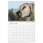 Calendrier Amateurs d'éléphants, photos couleur d'éléphants (Feb 2026)