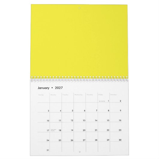 Calendrier Améliorez votre conception avec un Arrière - plan (Jan 2027)