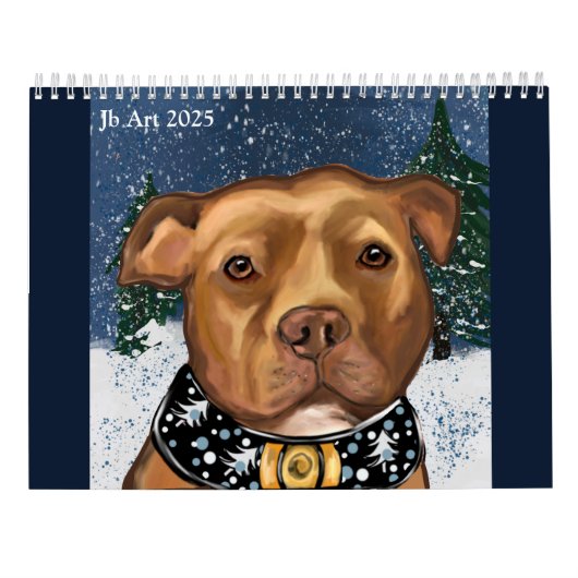 CALENDRIER AMÉRICAIN STAFFORDSHIRE TERRIER (Dos)