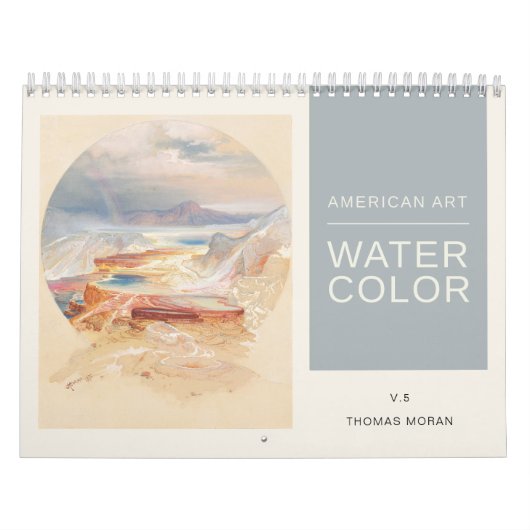 Calendrier American Art Thomas Moran Aquarelle Paysages (Protection)
