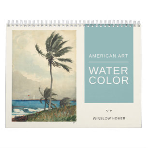 Calendrier American Art Winslow Homer Aquarelle Peintures