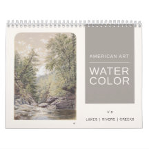 American Fine Art Watercolor Lakes Rivers Creevers