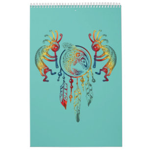 Calendrier Amérindien Kokopelli Whale Dreamcatcher 1
