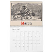 Calendrier Amérique rurale vintage (Mar 2027)