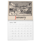 Calendrier Amérique rurale vintage (Jan 2027)