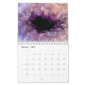 Calendrier Amethyst violet gemstone cristal esthétique (Feb 2027)