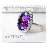 Calendrier Amethyst violet gemstone cristal esthétique (Protection)