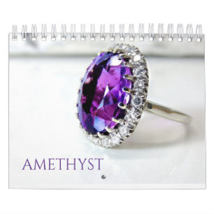 Calendrier Amethyst violet gemstone cristal esthétique