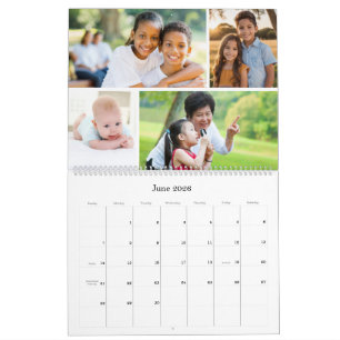 Calendrier Amis de la famille Bleu Multi Photo Personnalisabl