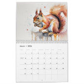 Calendrier Amis de la forêt aquarelle (Mar 2026)