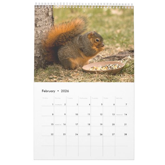 Calendrier Amis des écureuils 2021 (Feb 2026)